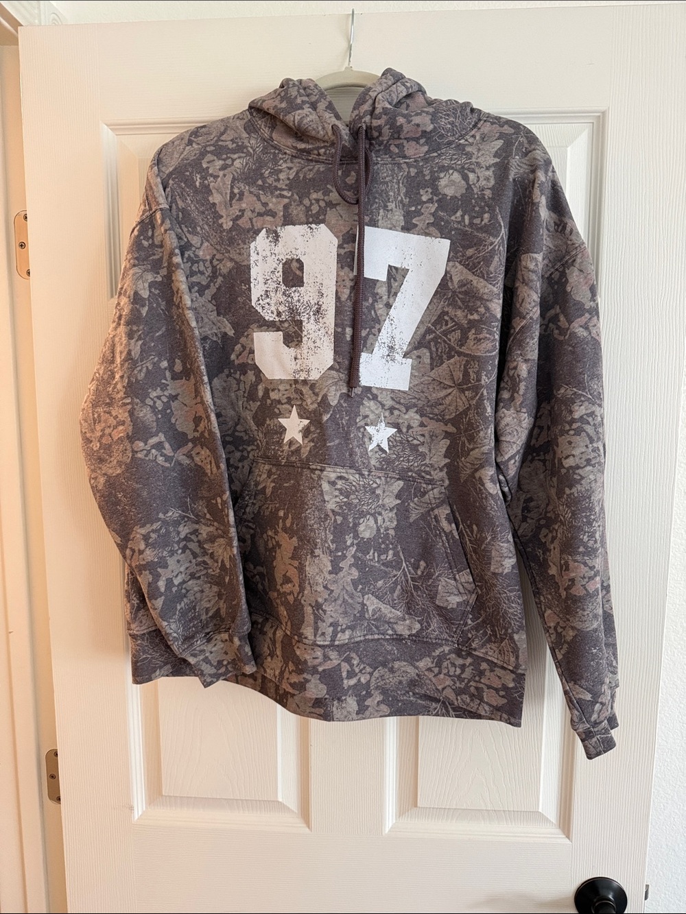 Urban Outfitters Charcoal Gray '97 Graphic Pullover Hoodie